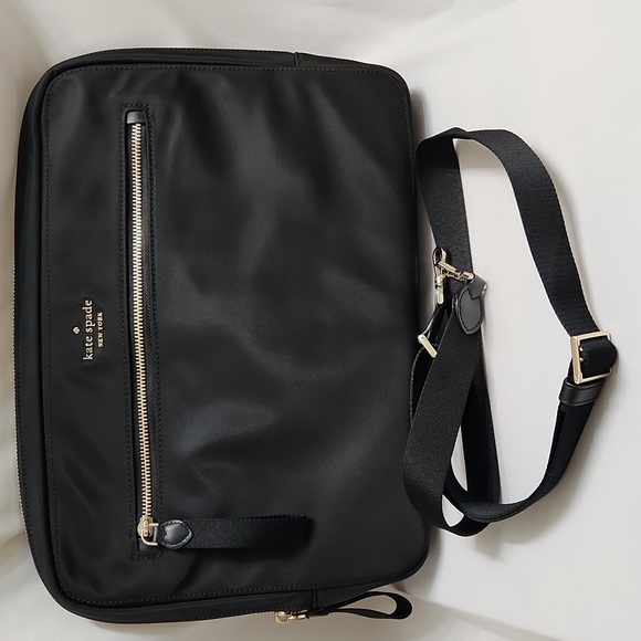 Kate Spade Black Nylon Laptop Sleeve With Strap - Picture 10 of 16